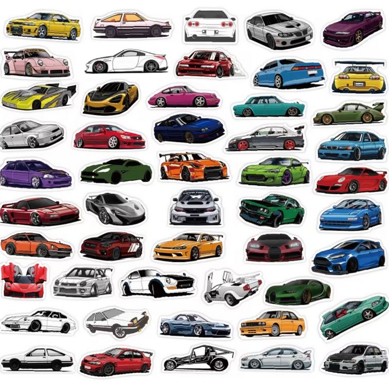 Set 50 samolepek auta (10)