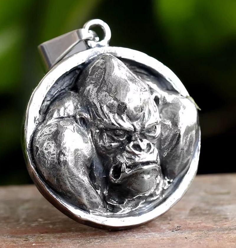 Řetízek opice - gorila (ocelový)