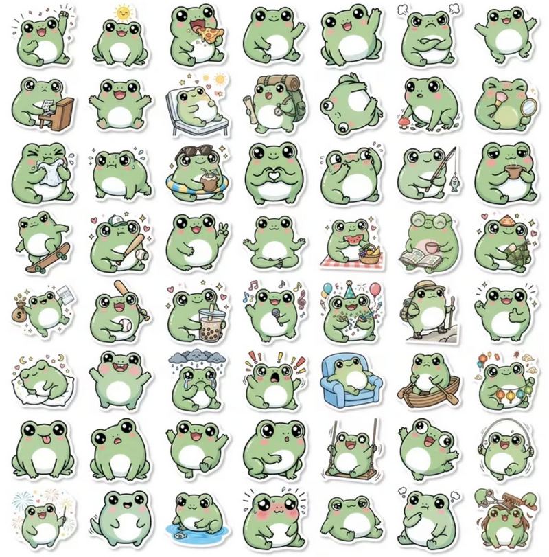 Set 56 samolepek žába