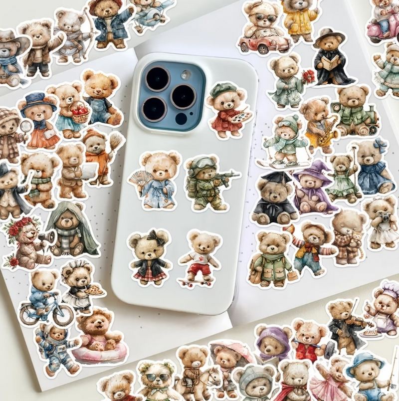 Set 55 samolepek medvěd