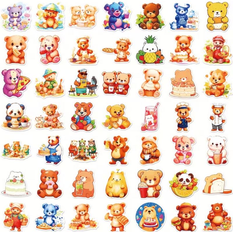 Set 48 samolepek medvěd