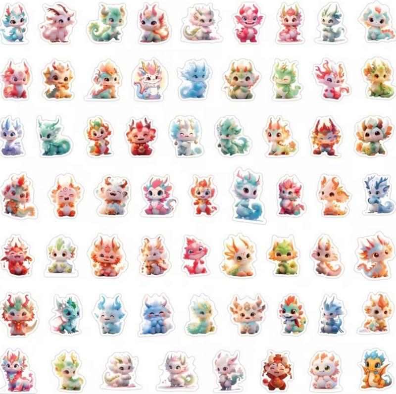 Set 50 samolepek drak (6)