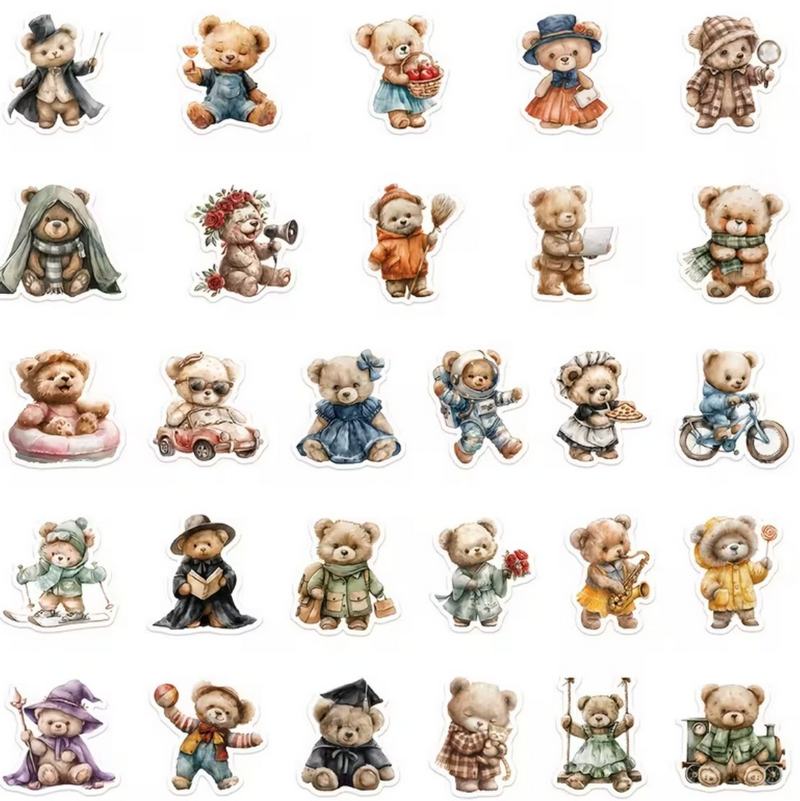 Set 50 samolepek medvěd (5)