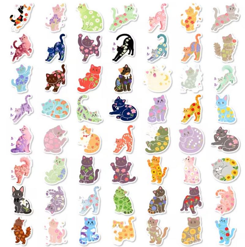 Set 50 samolepek kočka (27)