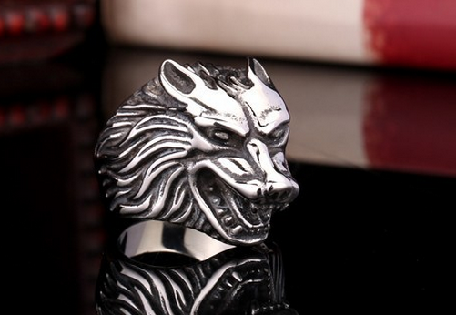 Prstýnek vlk (ocel)