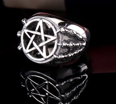 Prstýnek Supernatural - pentagram (ocel)