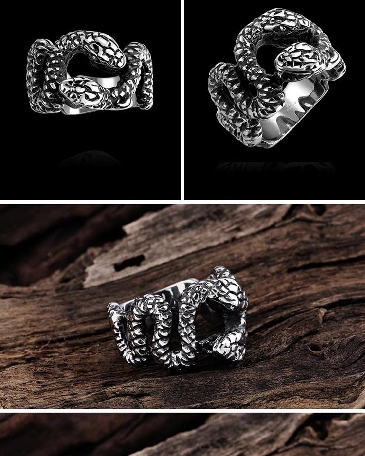 Prstýnek hadi (ocel)