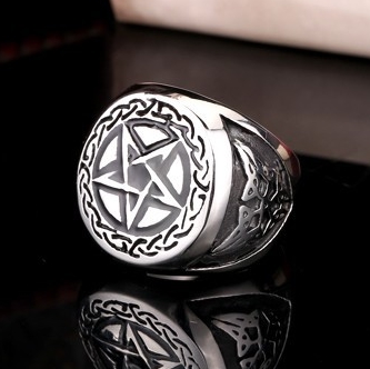 Prstýnek Supernatural - pentagram (ocel) - 3