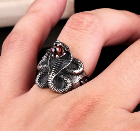 Prstýnek kobra (ocel)