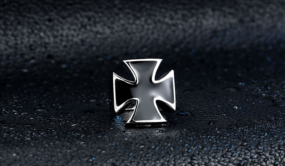 Prstýnek kříž (ocel) 7