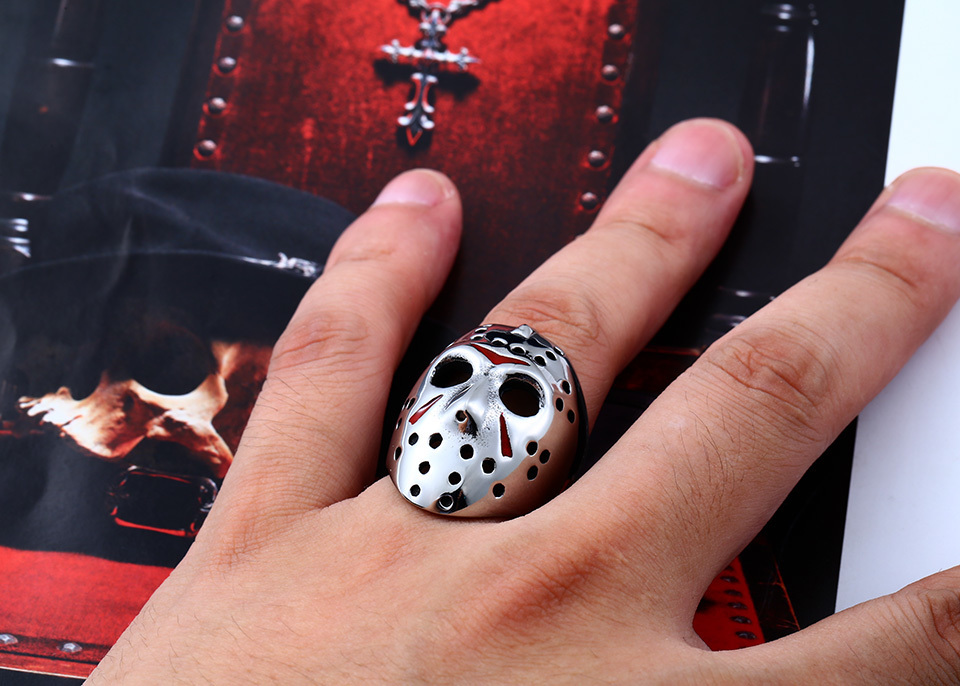 Prsten Pátek třináctého Jason Voorhees - ocelový