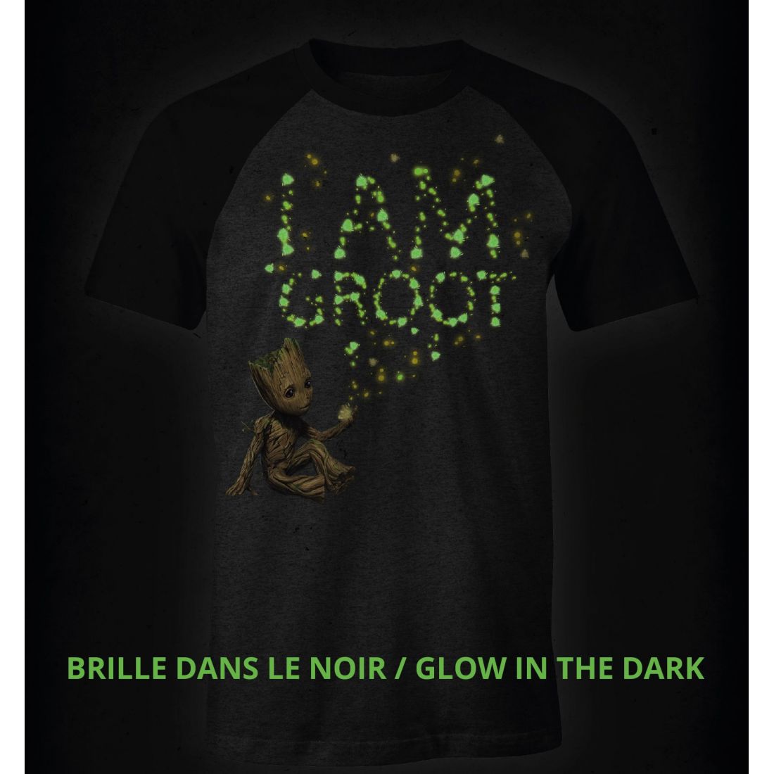 Pánské tričko Strážci Galaxie (Guardians Of The Galaxy) - Groot (7) - svítí ve tmě