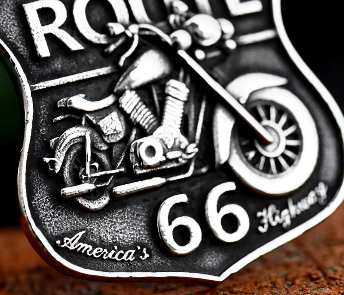 Řetízek motorka - Route 66 (ocel)