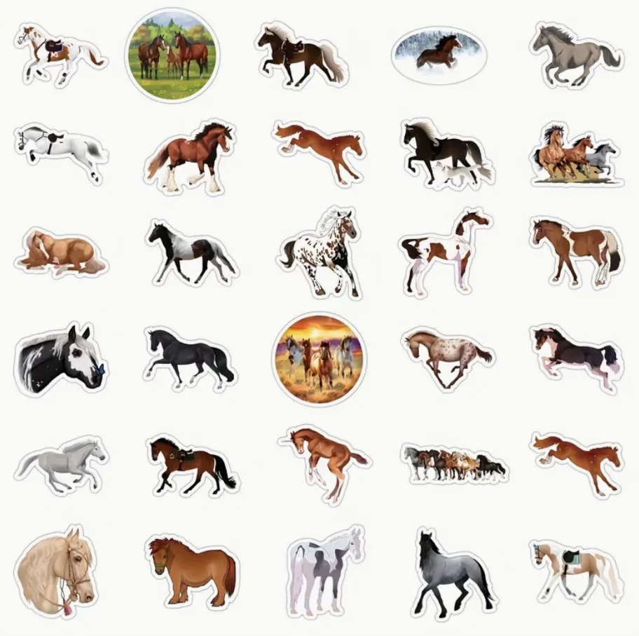 Set 57 samolepek kůň