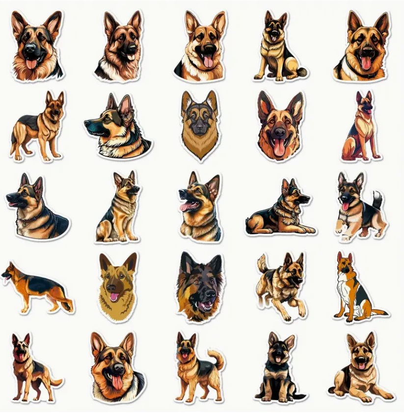 Set 50 samolepek německý ovčák