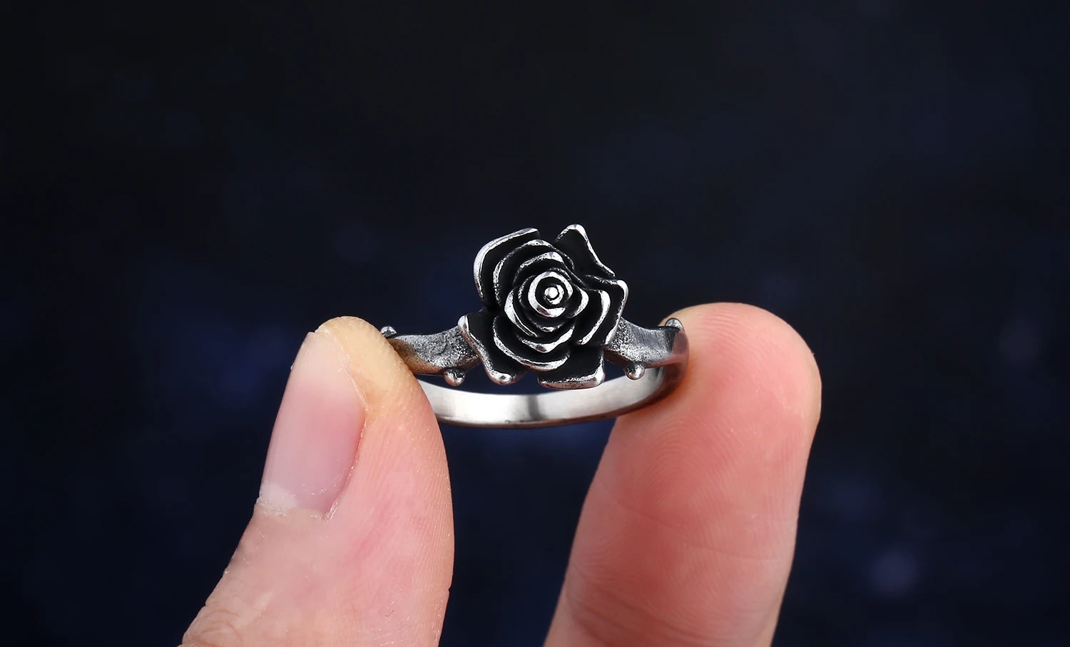 Prsten růže (ocel) 2