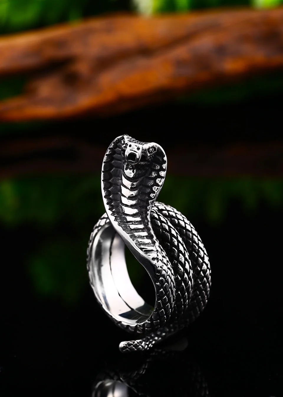 Prsten had kobra - ocelový (4)