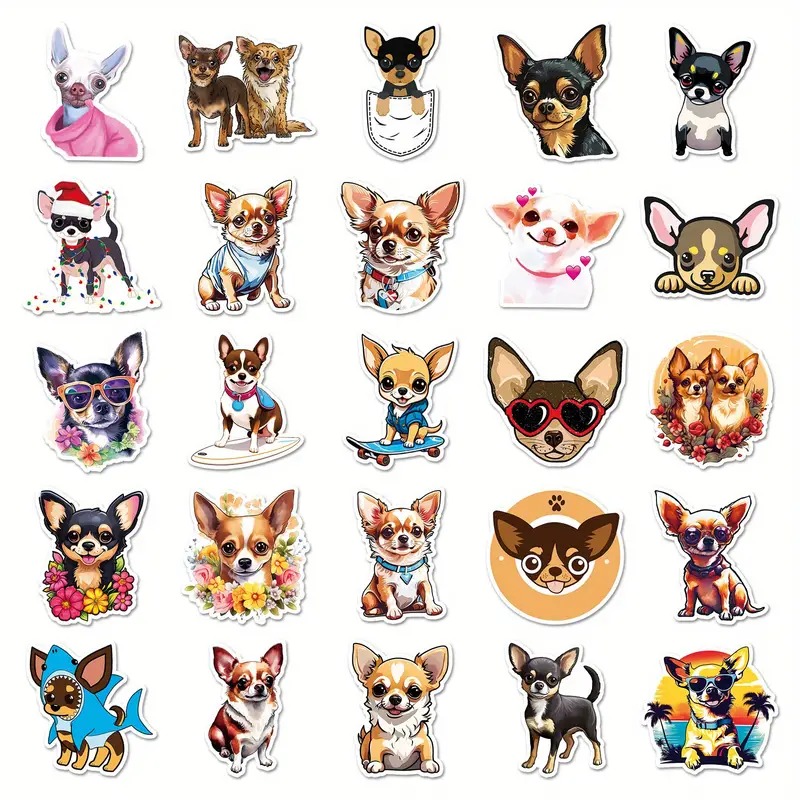 Set 50 samolepek čivava