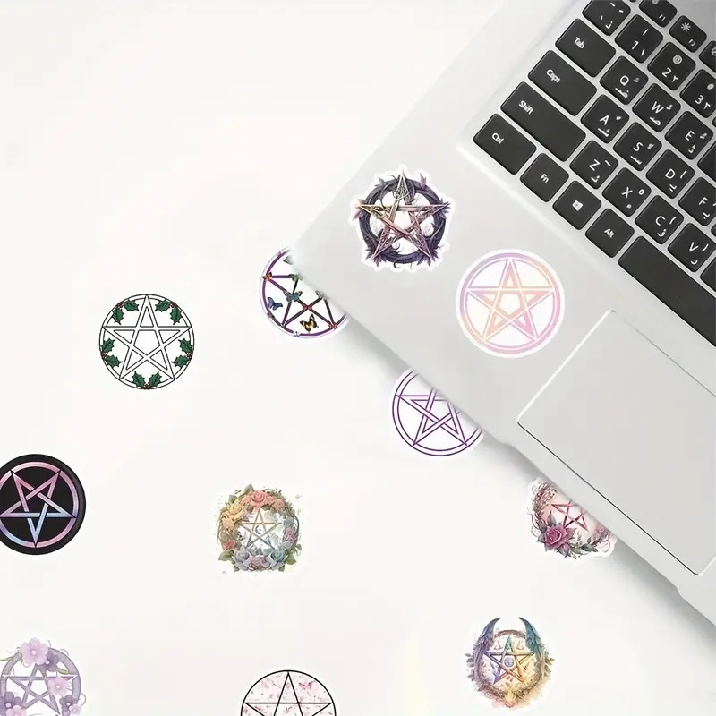 Set 52 samolepek pentagram