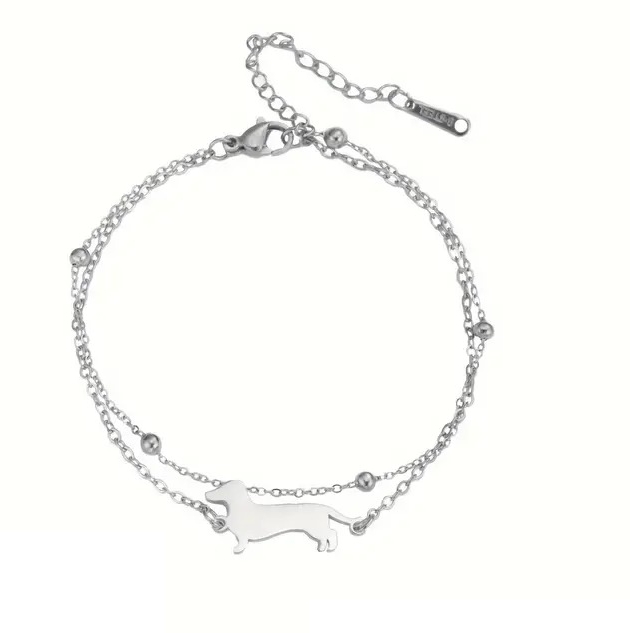 Náramek jezevčík (ocel) 2 - zl