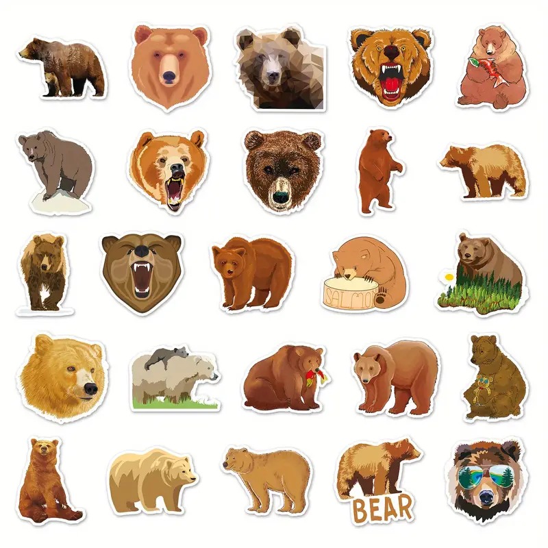Set 50 samolepek medvěd (2)