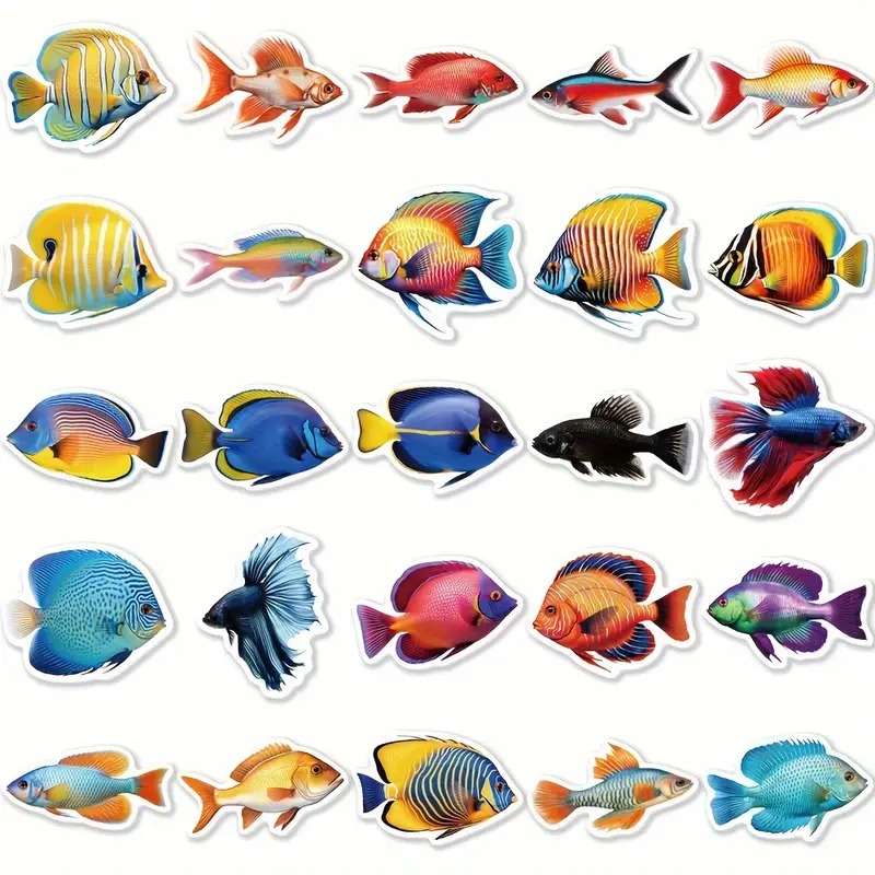 Set 50 samolepek ryba
