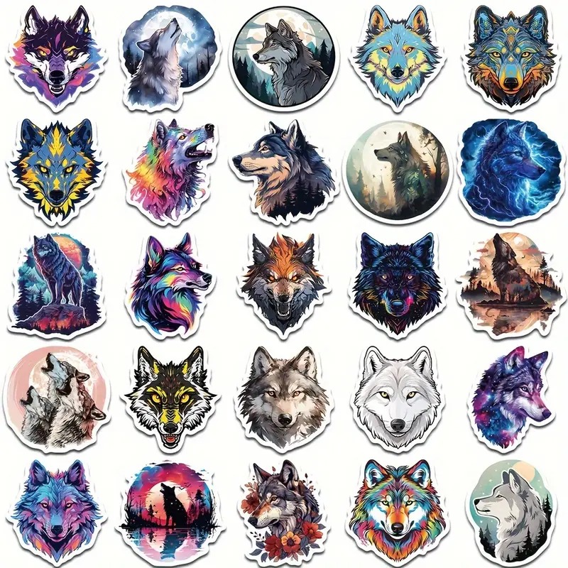 Set 50 samolepek vlk (4)