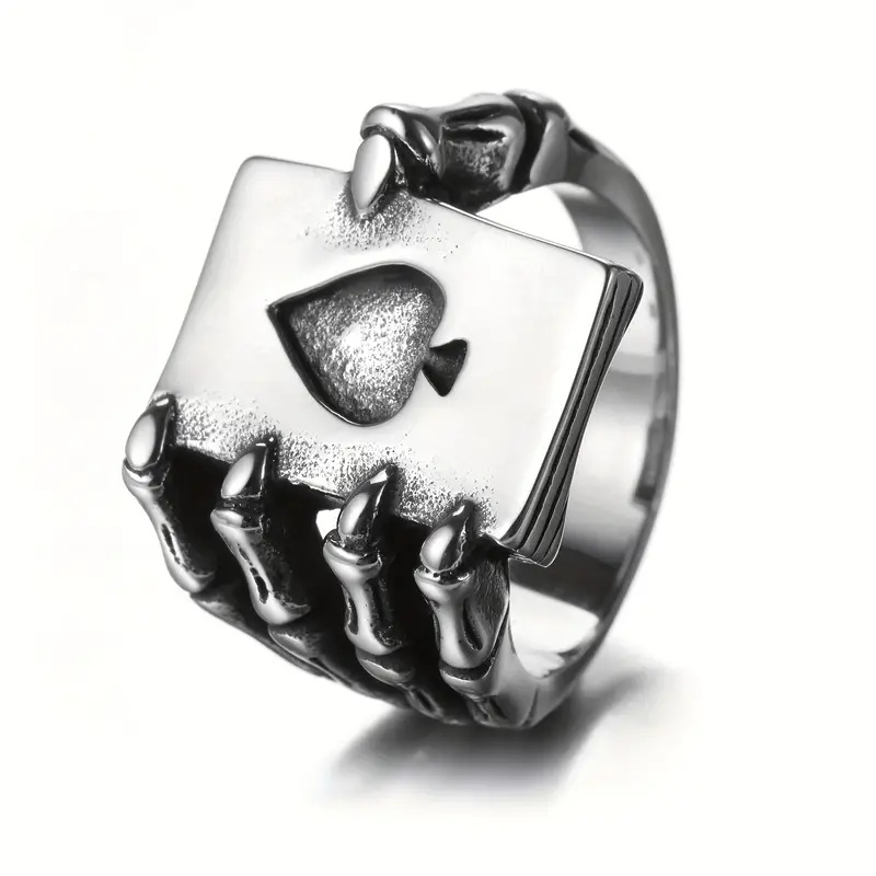 Prsten karta - ocelový