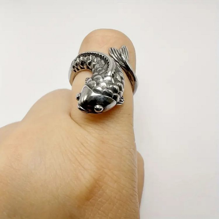 Prsten ryba - ocelový