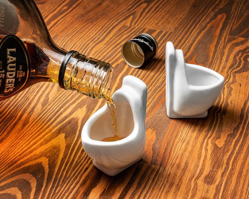 Panák toaleta - záchod - sada 2 ks