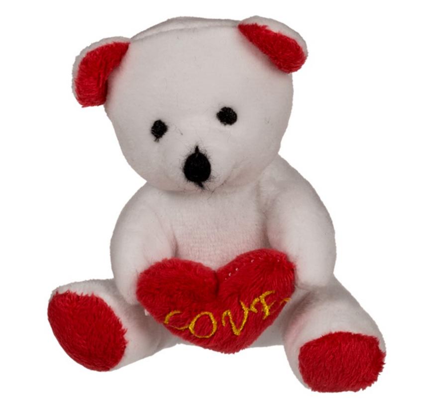 Hrnek se srdíčky s plyšovým medvídkem