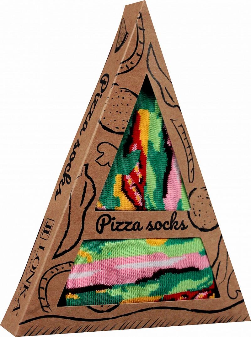 Ponožky pizza - italská - v krabičce
