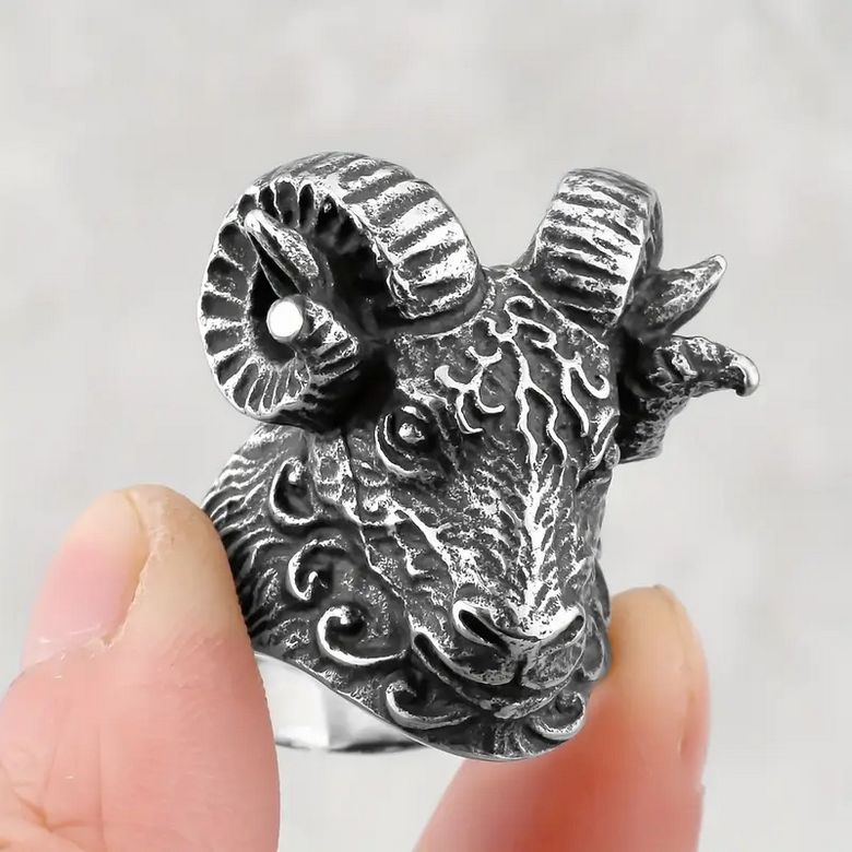 Prsten kozel - ocelový