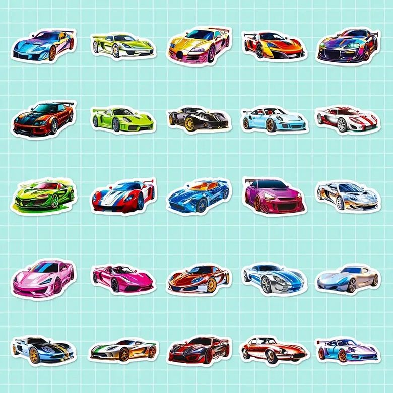 Set 50 samolepek auta (5)