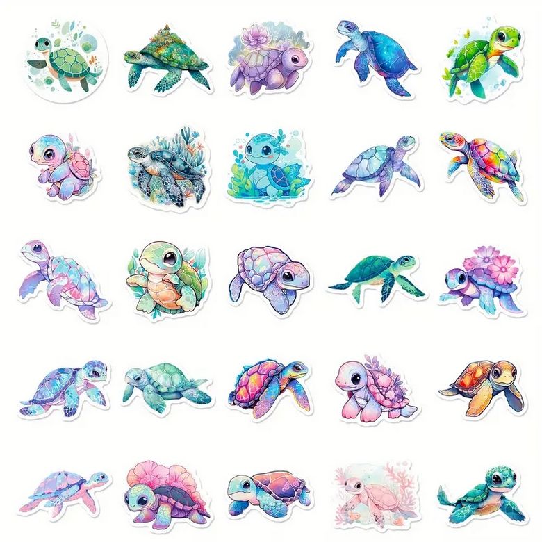 Samolepky želva - 50 ks (4)