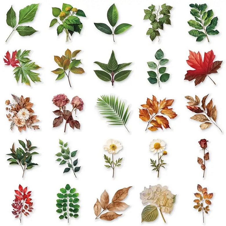 Set 50 samolepek list (2)