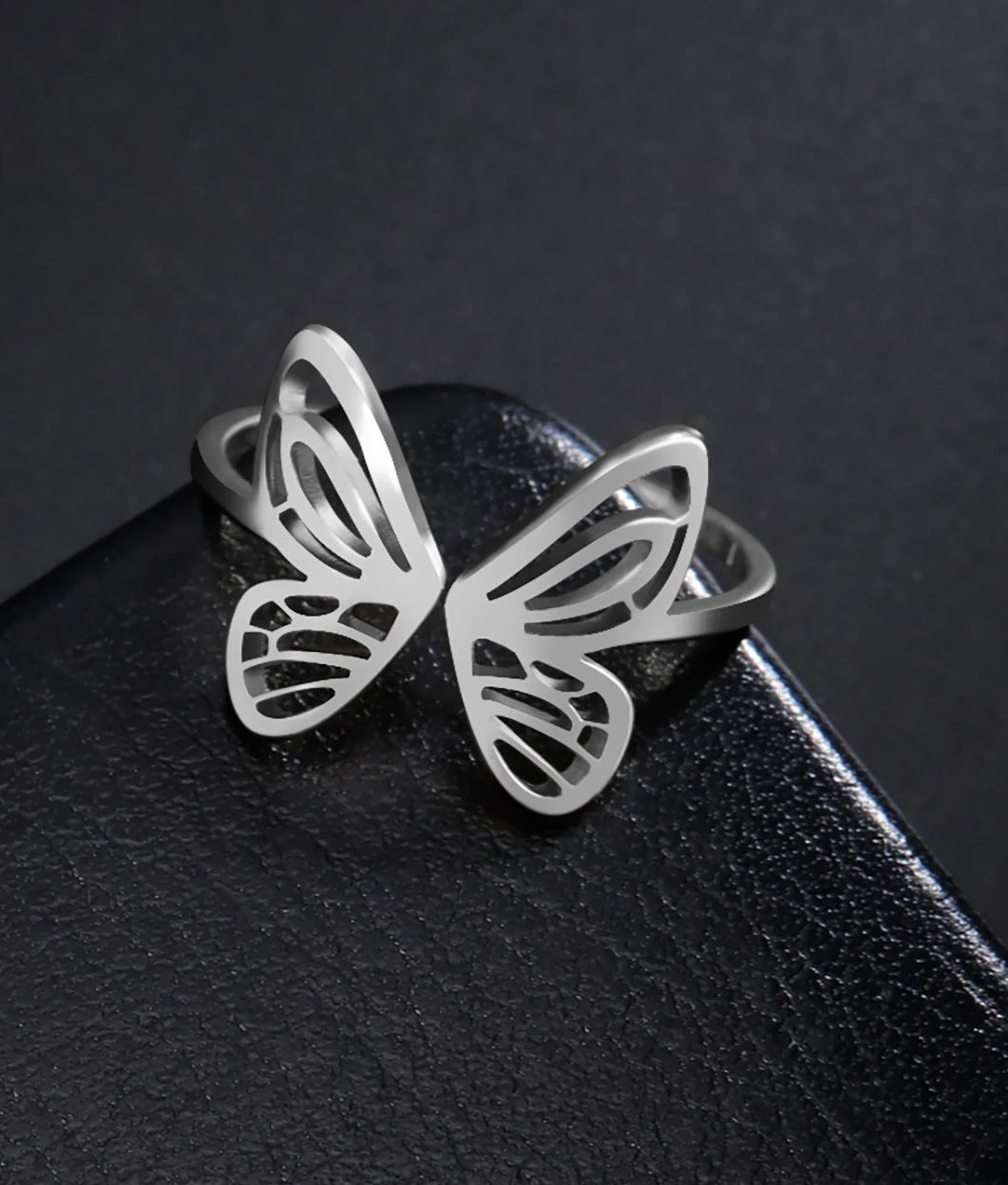 Prsten motýl (ocel) 7