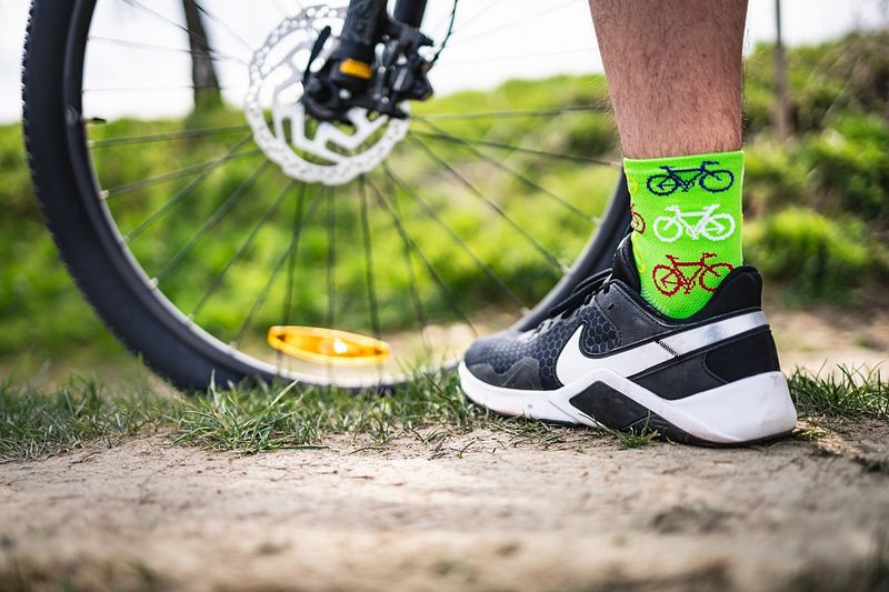Ponožky kolo - sportovní (zelená)