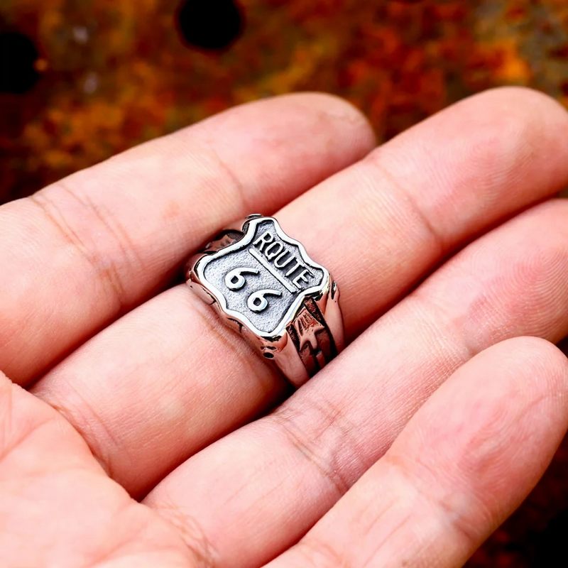 Prsten Route 66 - ocelový (2)