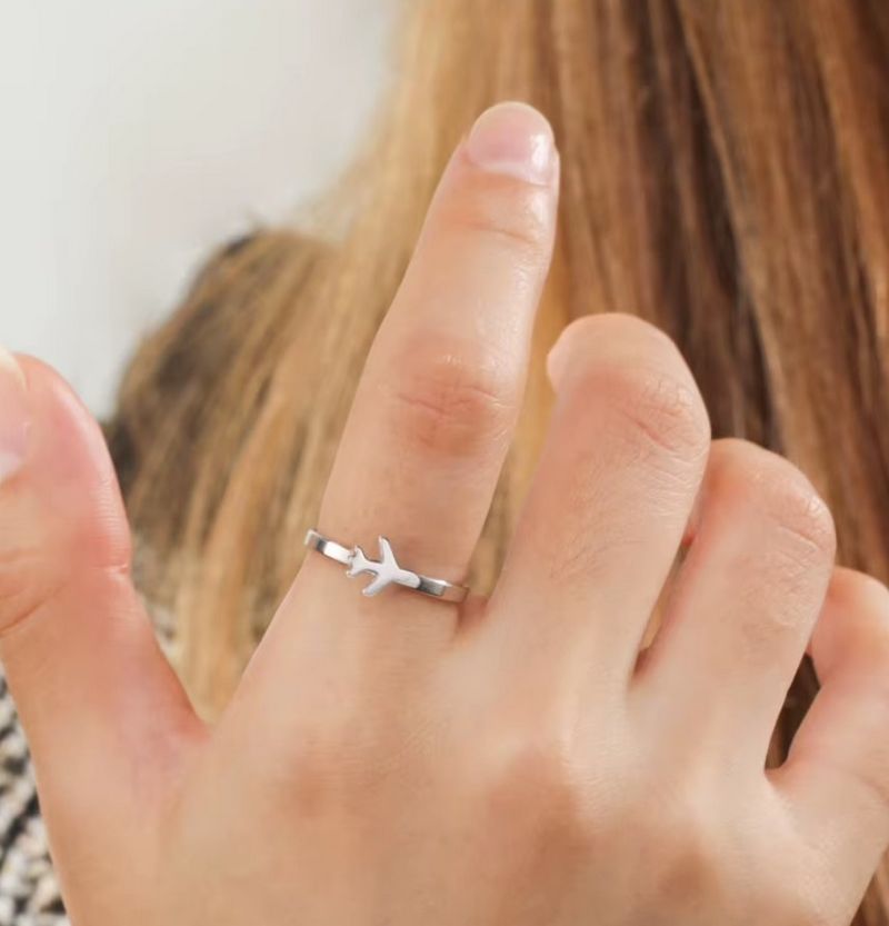 Prsten letadlo - ocelový (2)