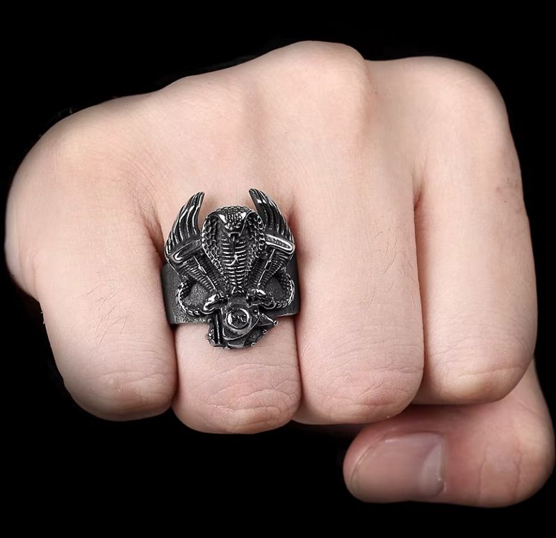 Prsten had kobra - ocelový (5)