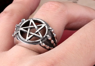 Prstýnek Supernatural - pentagram (ocel)