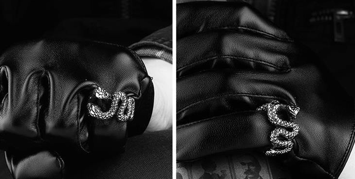 Prstýnek hadi (ocel)