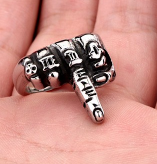 Prstýnek Fuck you (ocel)