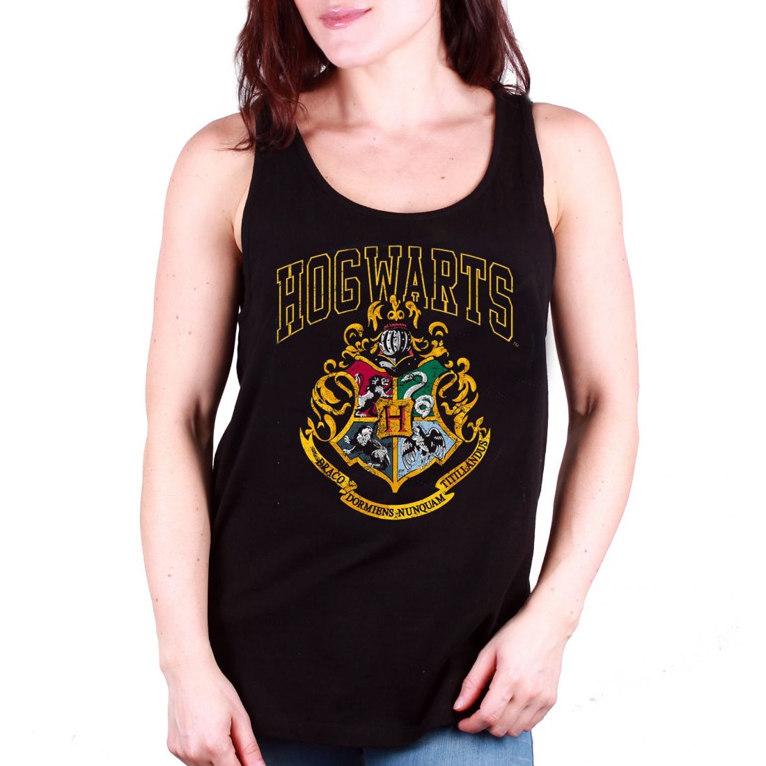 Dámské tílko Harry Potter - Bradavice (černá) 2