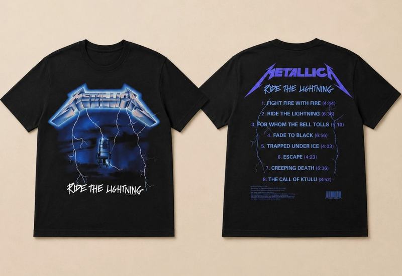 Pánské tričko Metallica - Ride the lightning tracks