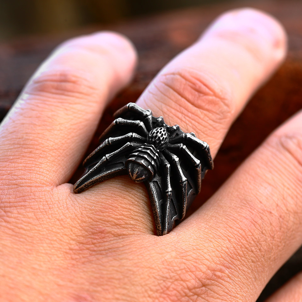 Prsten pavouk - ocelový 