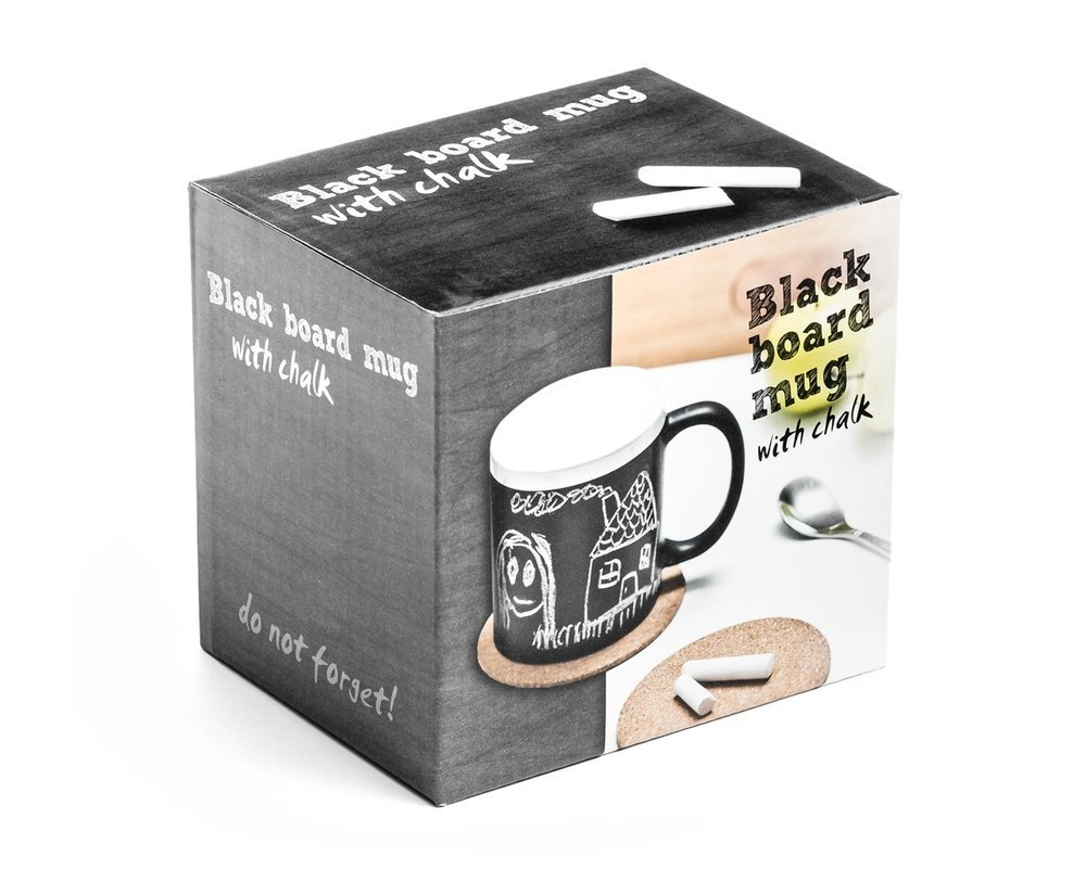 Hrnek tabule s křídou -  popisovací 