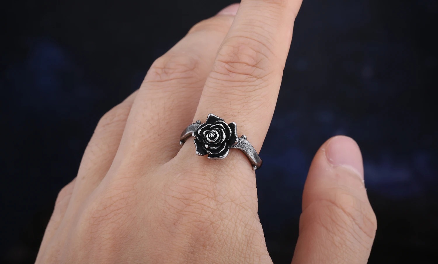 Prsten růže (ocel) 2