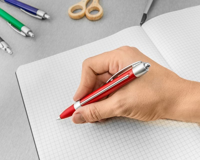 Propiska s tahákem - červená